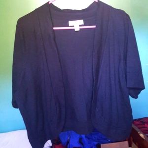 Dress Barn short sleeve sweater - black